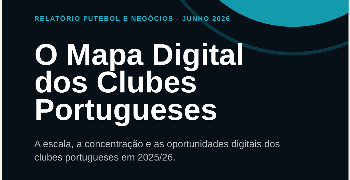 Capa do relatório O Mapa Digital dos Clubes Portugueses