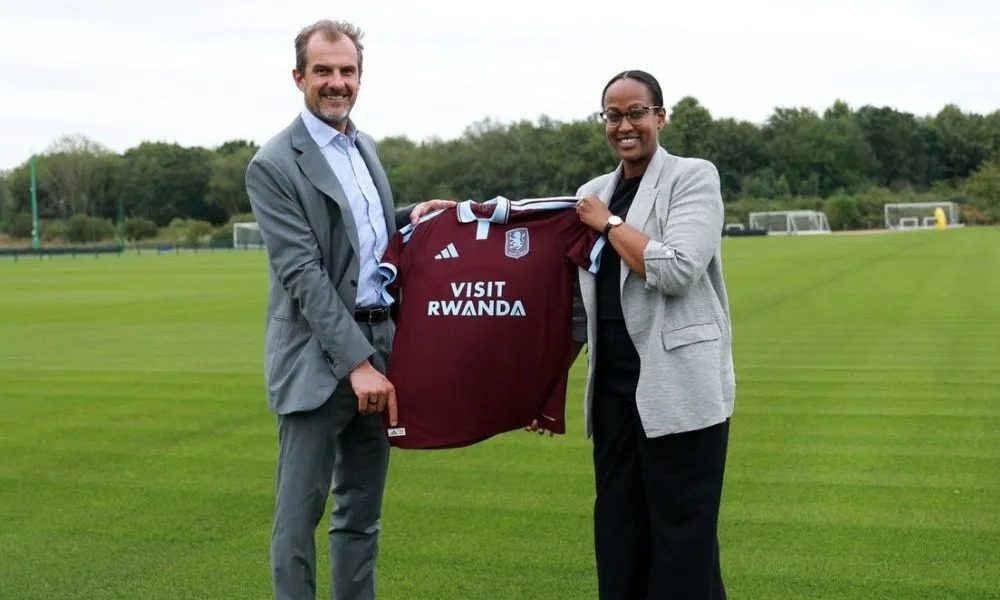 Aston Villa fecha patrocínio principal com Visit Rwanda por até €23,6 M/ano — SportsPro (Josh Sim) / The Athletic (valor reportado)