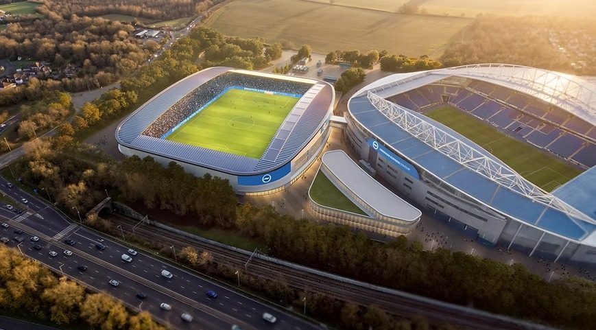 Brighton confirma estádio dedicado ao futebol feminino junto ao Amex — TheStadiumBusiness (por Genevieve Spurway)