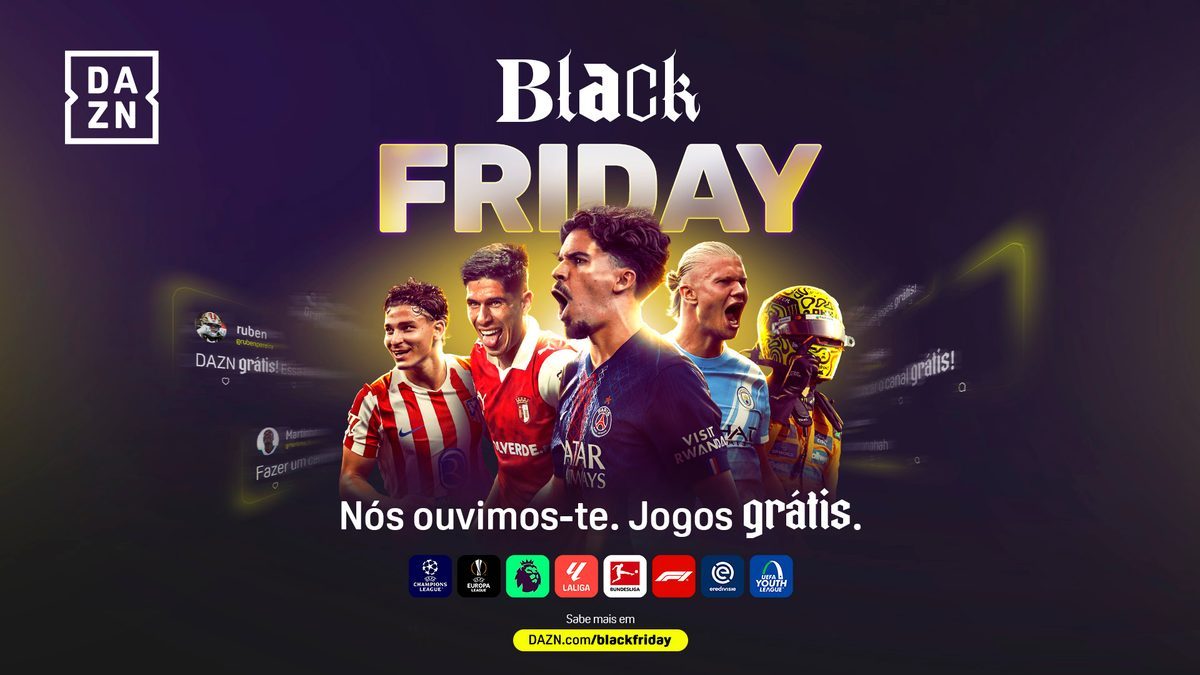 DAZN Portugal abre sinal na Black Friday com Champions, Premier League e F1 para captar subscrições — desconhecida