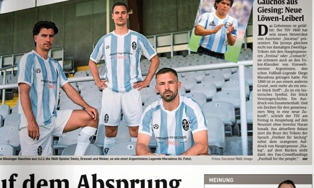 TSV 1860 Munique lança camisola “albiceleste” financiada por adeptos e reforça modelo 50+1 — El Argentino Diario
