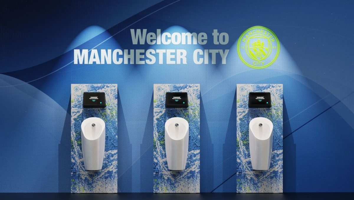 Healthtech Kamleon instala urinários inteligentes no Manchester City e reforça presença na Premier League — 2Playbook Brands