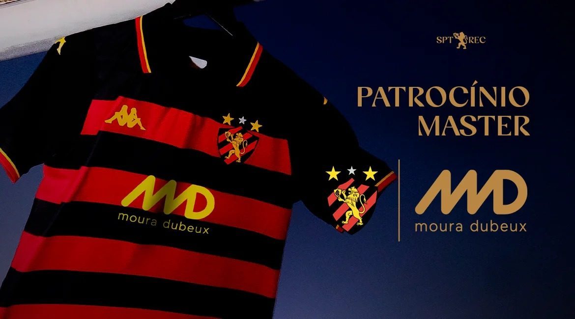 Sport Club do Recife coloca Moura Dubeux no patrocínio principal enquanto suspende exposição da Betnacional — Sport Club do Recife
