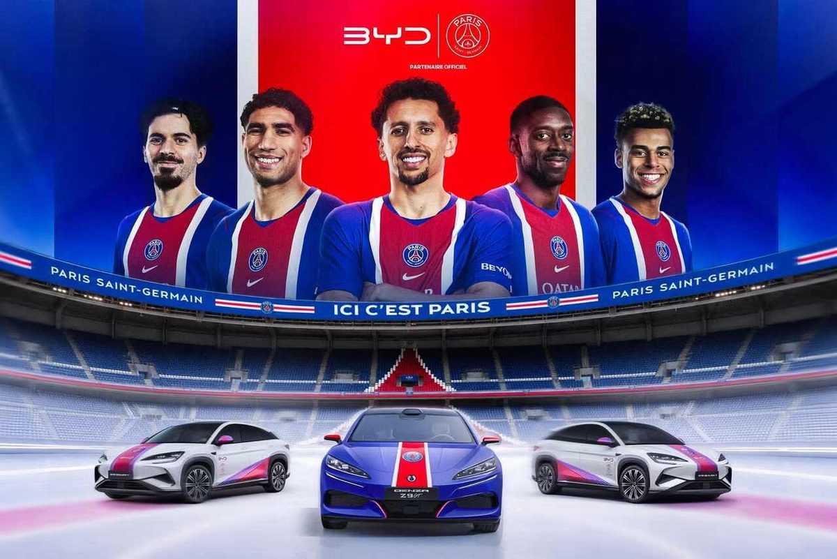 PSG fecha parceria automóvel com a BYD até 2029 — MKT Esportivo (Marco Laloni)