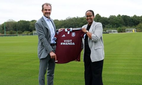 Aston Villa fecha patrocínio principal com Visit Rwanda por até €23,6 M/ano — SportsPro (Josh Sim) / The Athletic (valor reportado)