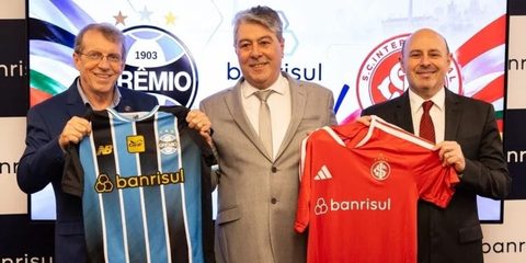 Banrisul assume patrocínio principal de Grêmio e Internacional nas seis jornadas finais do Brasileirão — Máquina do Esporte