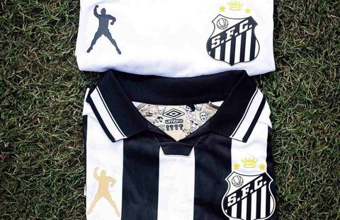 Santos, Umbro e Pelé Brand lançam 2.182 camisolas de edição limitada a €194 cada — MKT Esportivo