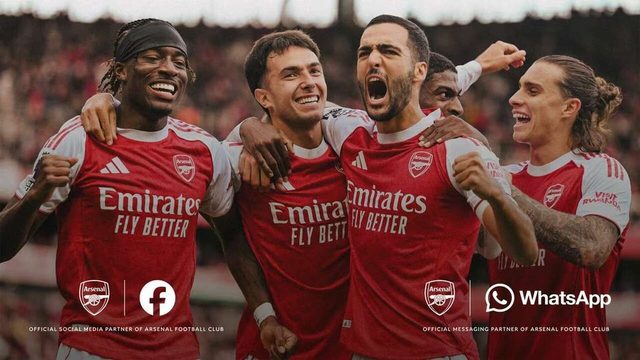 Arsenal fecha parceria com WhatsApp e Facebook para ativar base global de adeptos — MKTEsportivo